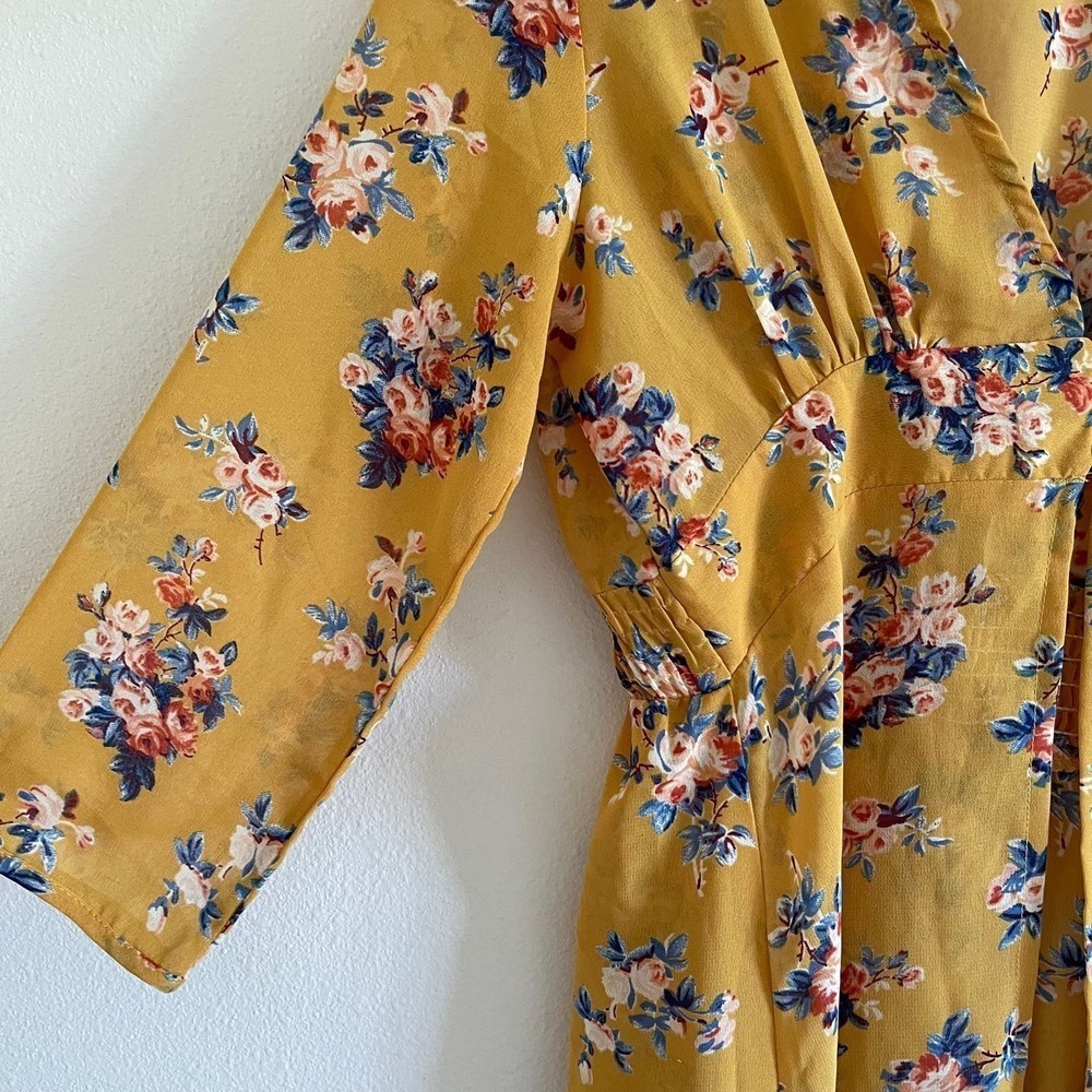 Live 4 truth Boho maxi cover up yellow floral size medium - Picture 2 of 8